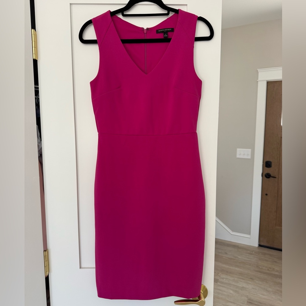 Banana Republic Pink Magenta Dress Career Wear Corpcore Event Spring Summer